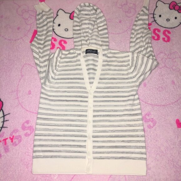 indie sleaze emo button up cardigan hoodie sweater - Picture 2 of 8